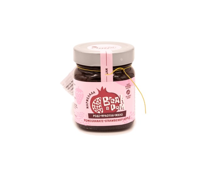 Break a Pom strawberry and apple jam