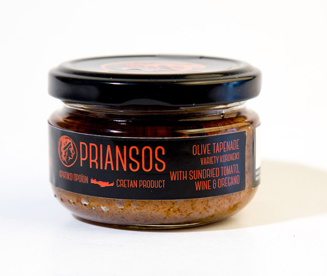 Priansos Oliventapenade mit Tomate, Wein und Oregano 100g