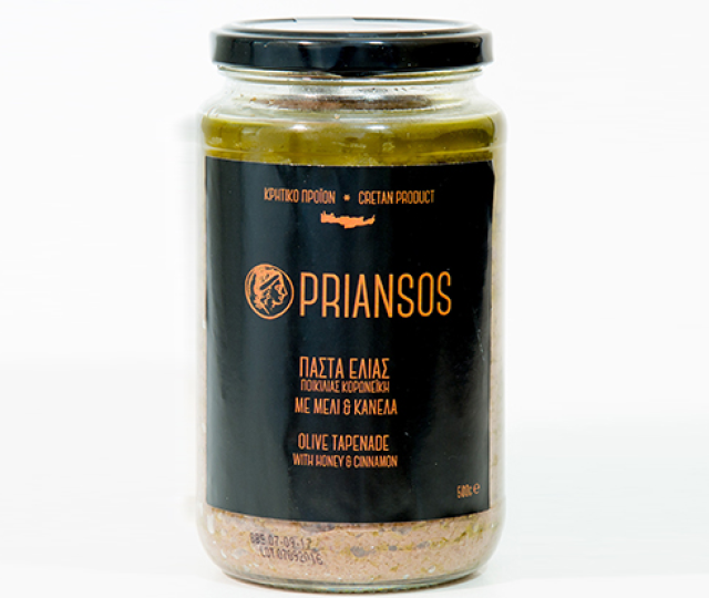 Priansos Oliventapenade mit Honig und Zimt 500g